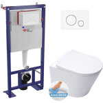 Swiss aqua technologies - pack wc bti - autoportant + wc sat infinitio sans bride fixations invisibles ...