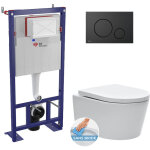 Swiss aqua technologies - pack wc bti - autoportant + wc sat sans bride fixations invisibles + abattant ...