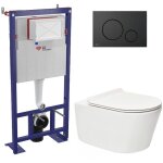 Swiss aqua technologies pack wc bti - autoportant + wc sat sans bride fixations invisibles + abattant ...