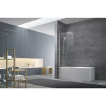 Swiss aqua technologies pare - baignoire avec un panneau pivotant en verre, 150x75cm, chrome (satvzunikcrt75) ...