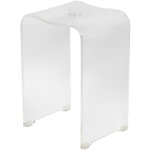 Swiss aqua technologies tabouret ergonomique de salle de bain avec pieds antid�rapants, transparent, ...