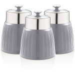 Swan - swka1024grn retro set 3 bo�tes de rangement cuisine 1, 2l herm�tiques pour p�tes riz, vintage ...