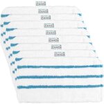 8 lingettes microfibres pour black et decker balais vapeur fsmp20 steam mop fsm1630, fsm1616, fsmh13e5, ...