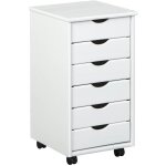 Sydney - caisson 6 tiroirs bois massif vernis blanc