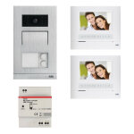 Abb - kit bifamiliale visiophone avec mains libres 4, 3' panneau mural