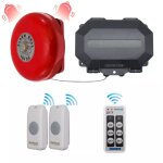 Système d'appel sonnette sans - fil 800 mètres ip56 cloche entrepôt / magasin - 2 boutons / durée ajustable ... Système d'appel sonnette sans - fil 800 mètres ip56 cloche entrepôt / magasin - 2 boutons / durée ajustable ...
