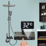 Systme de douche en acier inoxydable - robinet de douche  effet pluie - kit de massage - pommeau de ...
