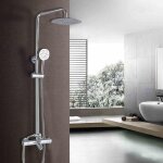 Système de douche thermostatique, robinet de douche avec verrouillage de sécurité à 38 °c, pommeau de ... Système de douche thermostatique, robinet de douche avec verrouillage de sécurité à 38 °c, pommeau de ...