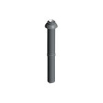 Systeme gaz d'echappement plastique tubage noir, noir, longueur sur toit 650 mm - dn 60 / 100