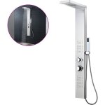 Vidaxl ? colonne de douche hydromassante en acier inoxydable bross� ? 4 fonctions : pluie, cascade, jets ...
