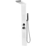 Sifree - syst�me de panneau de douche aluminium mat blanc, avec mitigeur thermostatique