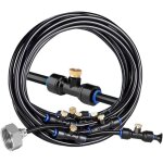 Syst�me de refroidissement par pulv�risation, tuyau de pulv�risation de 15 m, adapt� aux patios et autres ...