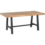 Beliani - table 170x80 cm de jardin en bois d'acacia noir et bois clair style rustique scania Beliani - table 170x80 cm de jardin en bois d'acacia noir et bois clair style rustique scania