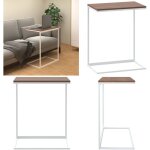 Table d'appoint blanc 55x35x66 cm bois d'ingnierie - table d'appoint - table basse - meuble salon - ...