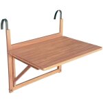 Table d'appoint en bois pour balcon. rectangulaire. rabattable. hauteur ajustable