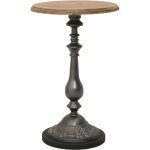 Table d'appoint bout de canap� table basse bois de sapin massif 40 x 64 cm marron 52697