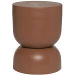 Table d'appoint. bout de canap�. table de chevet en m�tal. terracotta madi �32 x h 42cm