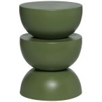 Sweeek - table d'appoint. bout de canap�. table de chevet en m�tal. vert kaki. coumba. �32 x h 46. 5cm ...
