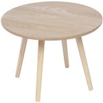 Nordlys - table appoint bout de canape meuble bois rond