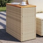Vidaxl - table d'appoint de jardin dessus en bois beige 58x27, 5x55 cm