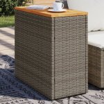 Vidaxl - table d'appoint de jardin dessus en bois gris 58x27, 5x55 cm