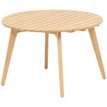 Table d''appoint de jardin ronde olvinia acacia 67x40cm - hesp�ride