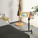 Table d'appoint de lit � roulettes verrouillable, rotation de 360, bureau informatique hauteur r�glable, ...