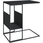 Doc&et² - table d'appoint bout de canapé table basse noir 55x36x59, 5 cm bois d'ingénierie 37727 Doc&et² - table d'appoint bout de canapé table basse noir 55x36x59, 5 cm bois d'ingénierie 37727