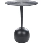 Beliani - table d'appoint noire en aluminium  socle en boule pied fin et plateau rond eucla