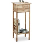 Relaxdays - table d'appoint noyer console téléphone avec tiroir et 2 surfaces hxlxp: 80 x 35 x 30 cm, ... Relaxdays - table d'appoint noyer console téléphone avec tiroir et 2 surfaces hxlxp: 80 x 35 x 30 cm, ...