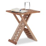 Table d'appoint pliante table basse bois de noyer table de chevet salon hxlxp: 40, 5 x 33 x 33 cm, nature ... Table d'appoint pliante table basse bois de noyer table de chevet salon hxlxp: 40, 5 x 33 x 33 cm, nature ...