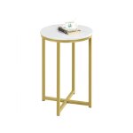 Table d'appoint ronde table basse bout de canapé table de chevet en marbre imitation table de nuit 40, ... Table d'appoint ronde table basse bout de canapé table de chevet en marbre imitation table de nuit 40, ...