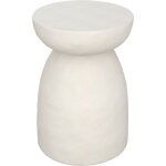 Rendez - vous d�co - table d'appoint ronde en b�ton blanc d35 cm - capri
