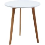 Aubry gaspard - table d'appoint ronde en bois et mdf laqué blanc Aubry gaspard - table d'appoint ronde en bois et mdf laqué blanc