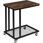Woltu - table d'appoint, style industriel, bout de canapé, table de chevet en mdf et métal, portable ... Woltu - table d'appoint, style industriel, bout de canapé, table de chevet en mdf et métal, portable ...