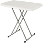 Table de balcon pliante table d'appoint d'ext�rieur peu encombrant 75�50�50 / 62 / 74 blanc rectangulaire ...