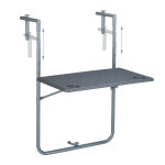 Relaxdays table de balcon suspendue rabattable, hxl: 59, 5x60 cm, hauteur 3 niveaux 2 porte - boissons, ...