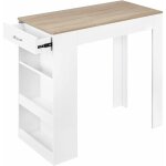 Woltu - table de bar 100x50x100cm, table haute cuisine en bois d'ingnierie, table haute, table  manger, ...