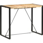 Table de bar 140x70x110 cm bois de manguier massif vidaxl