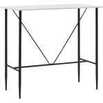 Table de bar blanc 120 x 60 x 110 cm mdf