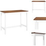 Table de bar bois massif 108x60x91 cm - table de bar - table haute - meuble bar - table cuisine - mobilier ...