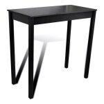 Table haute de bar bois et pin massif noir ylago 115cm Table haute de bar bois et pin massif noir ylago 115cm
