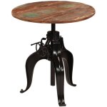 Table de bar bois de r�cup�ration massif 75x(76 - 110) cm vidaxl