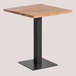 Table de bar carrée en bois d'acacia ristretto sklum &x2194&xfe0e 70 cm Table de bar carrée en bois d'acacia ristretto sklum &x2194&xfe0e 70 cm