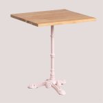 Table de bar carrée en bois d'acacia vienna sklum &x2194&xfe0e 60 cm Table de bar carrée en bois d'acacia vienna sklum &x2194&xfe0e 60 cm