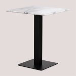 Sklum - table de bar carr�e en marbre livanto &x2194&xfe0e 60 cm