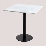Table de bar carr�e en marbre rocher sklum 70 cm