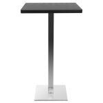 Table de bar design carre noire l60 cm jory