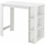 Table de bar design avec surfaces de rangement table bistrot avec 3 étagères panneaux de particules 110 ... Table de bar design avec surfaces de rangement table bistrot avec 3 étagères panneaux de particules 110 ...