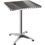 Table de bar haute table carrée en aluminium pour intérieur et extérieur avec base pliable 70cm / 110cm ... Table de bar haute table carrée en aluminium pour intérieur et extérieur avec base pliable 70cm / 110cm ...